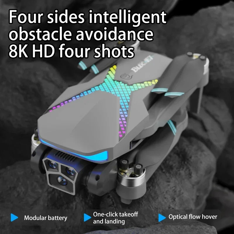 Hot Drone AE7 Pro Brushless Professional 8K HD Camera WIFI FPV Obstacle Avoidance Optical Flow RC Foldable Quadcopter Toys