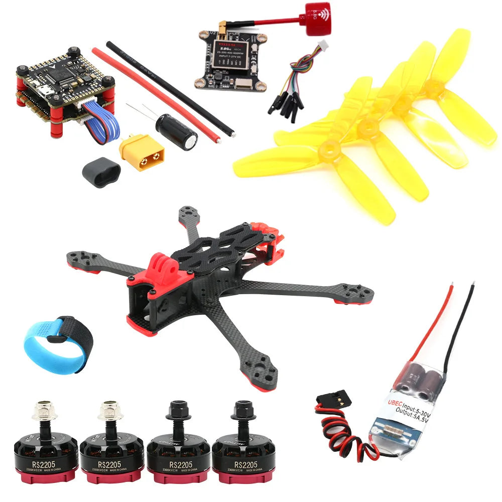 5 Inch 250mm 5" Carbon Fiber Frame Kit 2206 2300KV Motor 45A 4in1 ESC & F4 V3S Plus FOR APEX DC HD FPV Freestyle RC FPV Drone