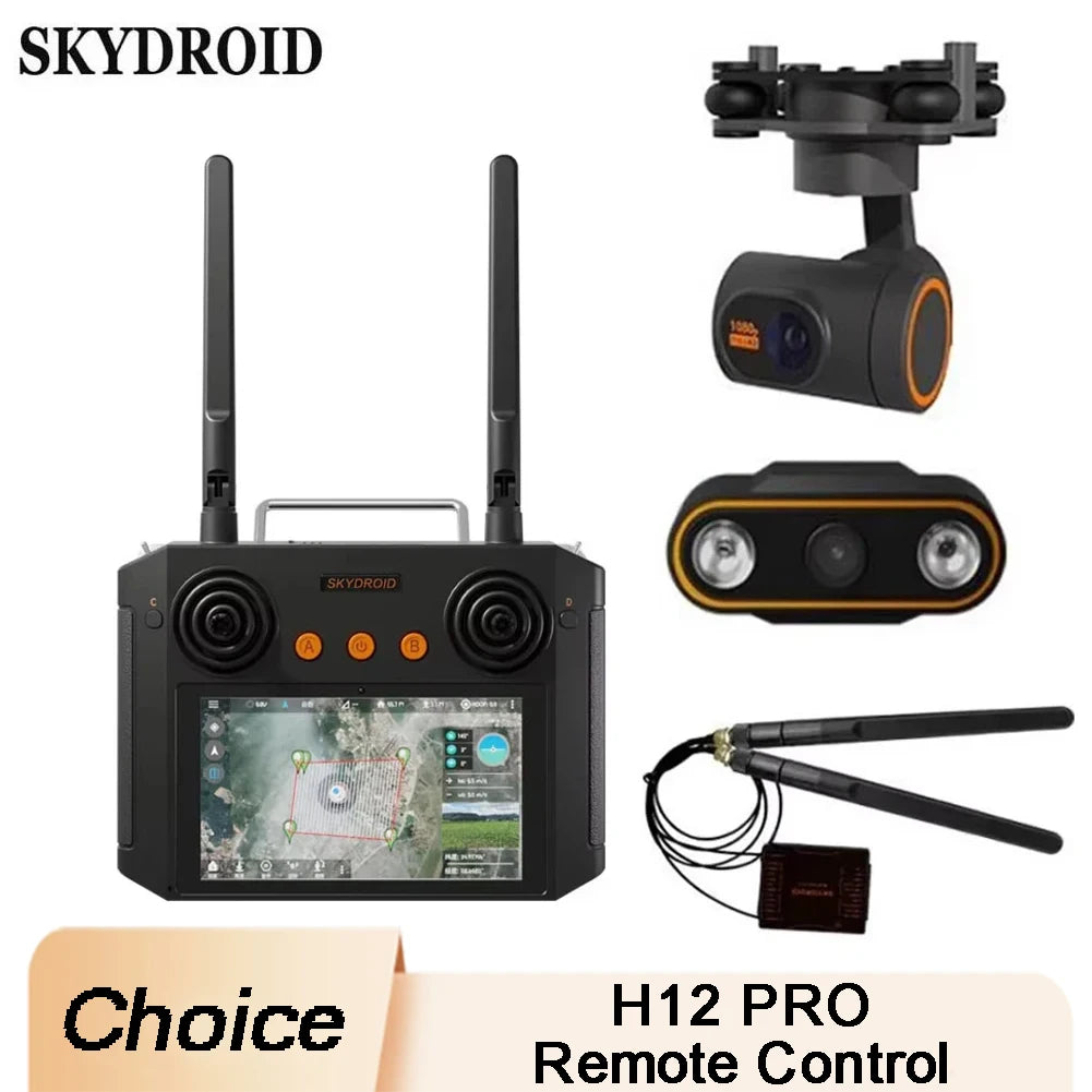 Skydroid H12 PRO Remote Control with 3-body Camera/3-Axis Gimbal Combo 1080P Digital Image For Agricultural Spray Drone UAV