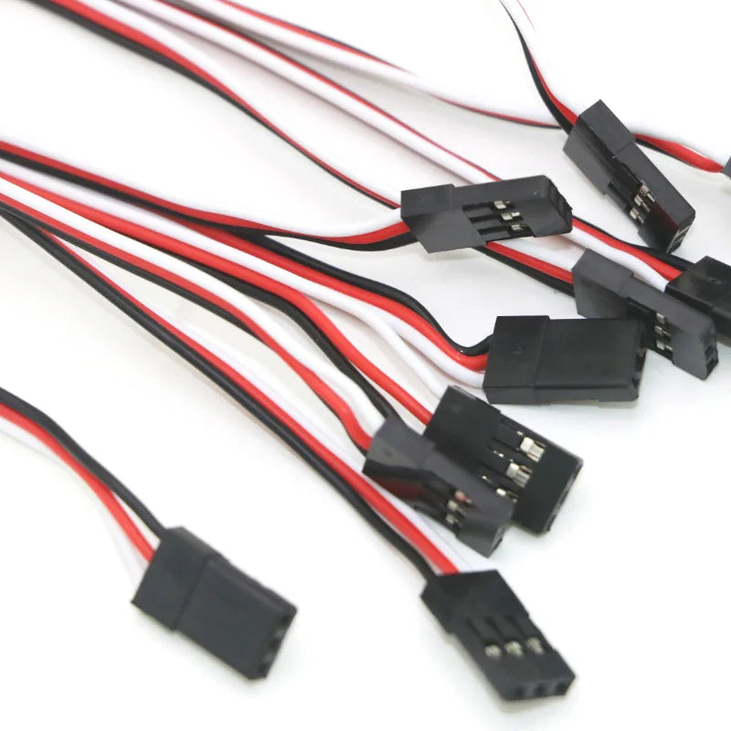 10pcs 100mm/150mm/200mm/300mm/500mm RC Servo Extension Cord Cable Wire