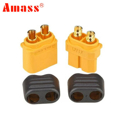 10 x Amass XT60+ XT60H Plug Connector With Sheath Housing 5 Male 5