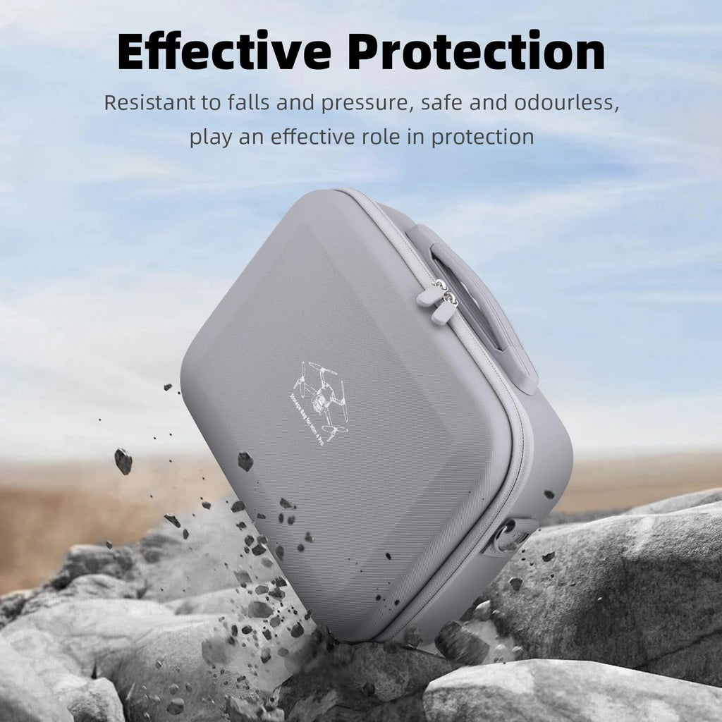 Mini 4 Pro RC 2 Case, Large Capacity Portable PU Leather Storage Bag