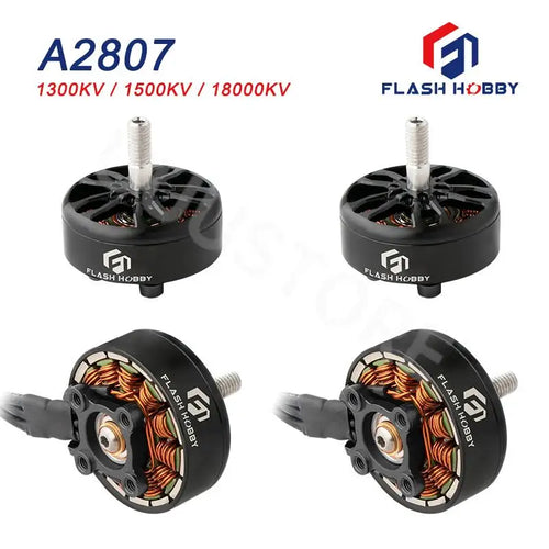 4pcs FLASHHOBBY A2807 2807 6S 1300KV 5S 1500KV 4S 1800KV Brushless