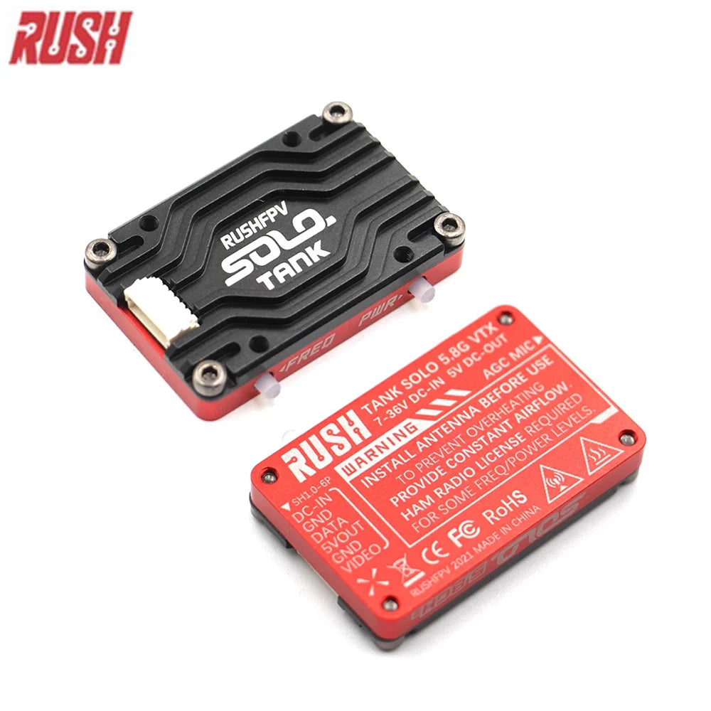 RUSHFPV RUSH TANK SOLO 5.8G VTX Video Transmitter CNC Shell 48CH 1.6W