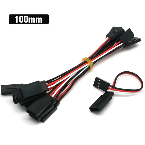 10pcs 100mm/150mm/200mm/300mm/500mm RC Servo Extension Cord Cable Wire