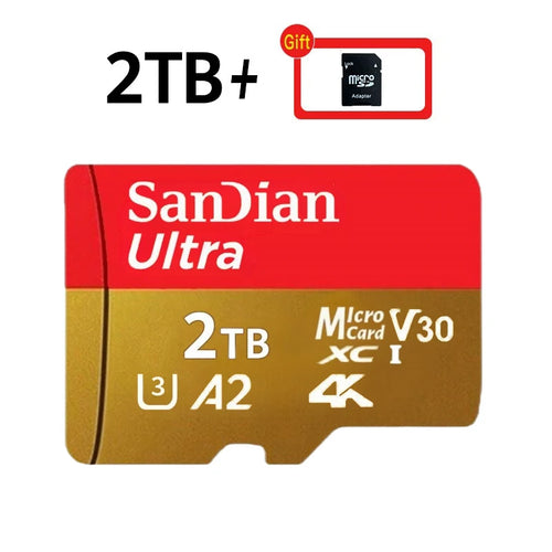 Original 2TB 1TB SanDian Ultra Card SD/TF Flash Memory Card 256/512GB