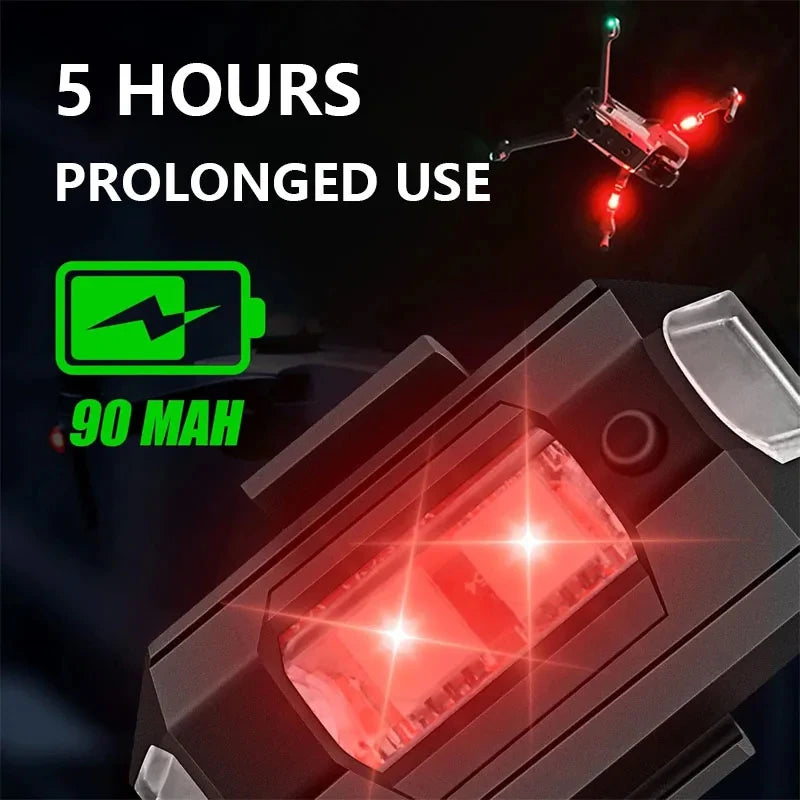 Universal LED Strobe Lights Motorcycle Anti Collision Warning Light