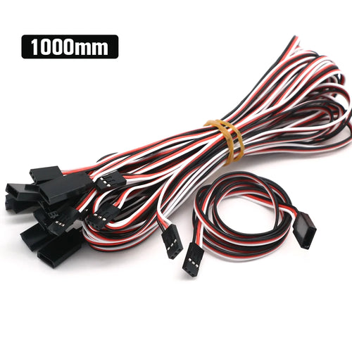 10pcs 100mm/150mm/200mm/300mm/500mm RC Servo Extension Cord Cable Wire
