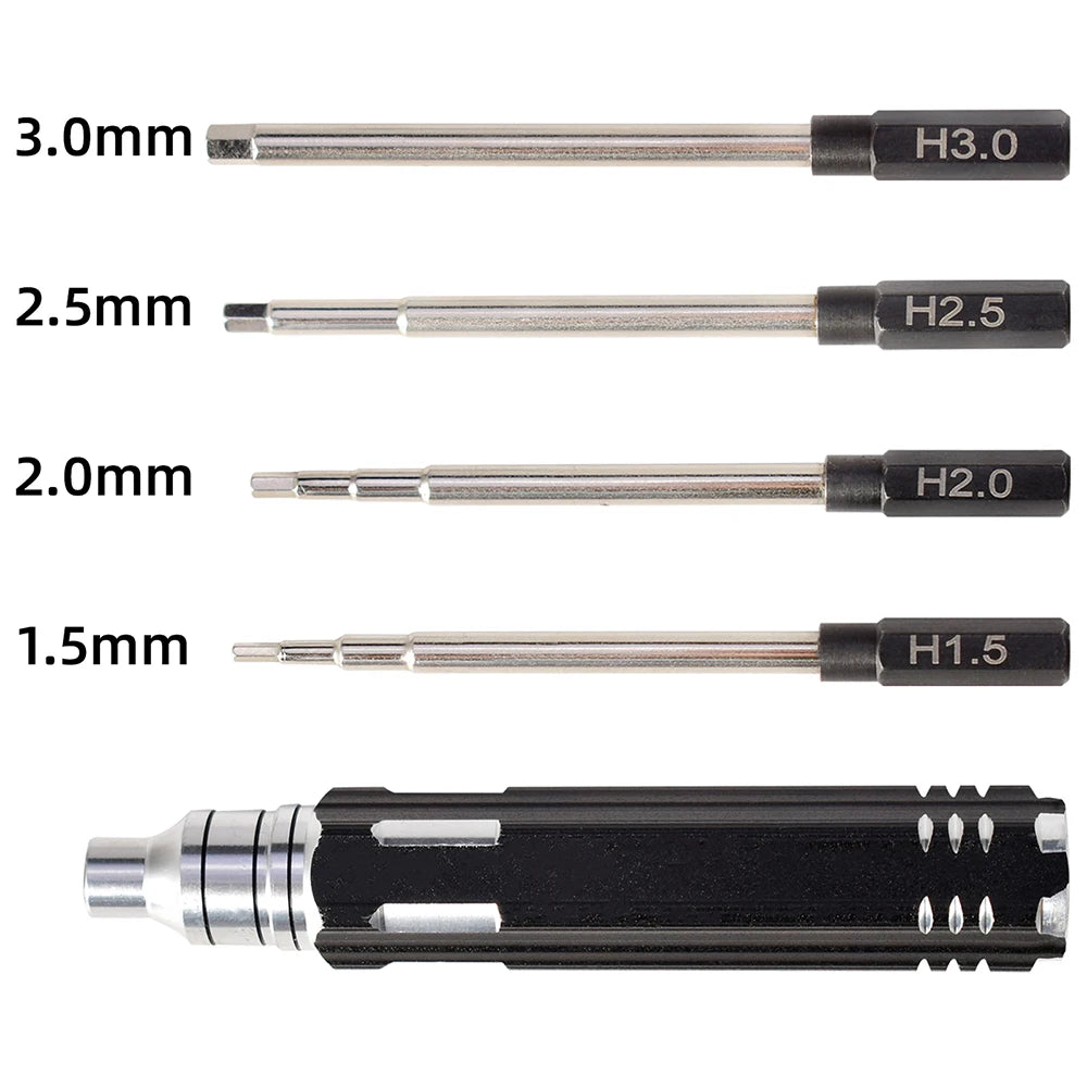 RC parts 4 in 1 1.5mm 2.0mm 2.5mm 3.0mm Hex Screwdriver Metal Tool Kit