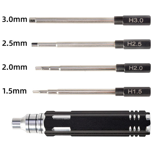 RC parts 4 in 1 1.5mm 2.0mm 2.5mm 3.0mm Hex Screwdriver Metal Tool Kit