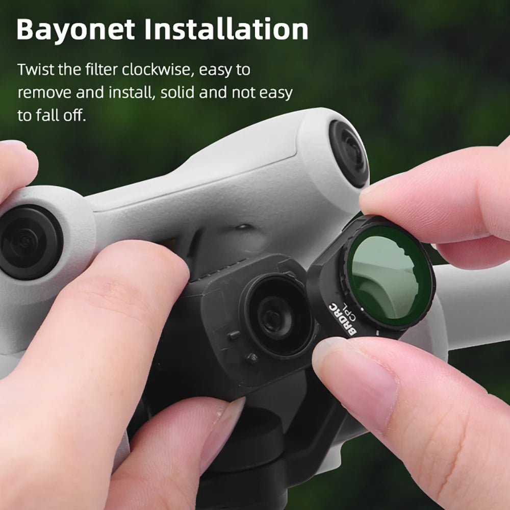 BRDRC Lens Filters for DJI Mini 4 Pro UV CPL ND8/ND16/ND32 ND64