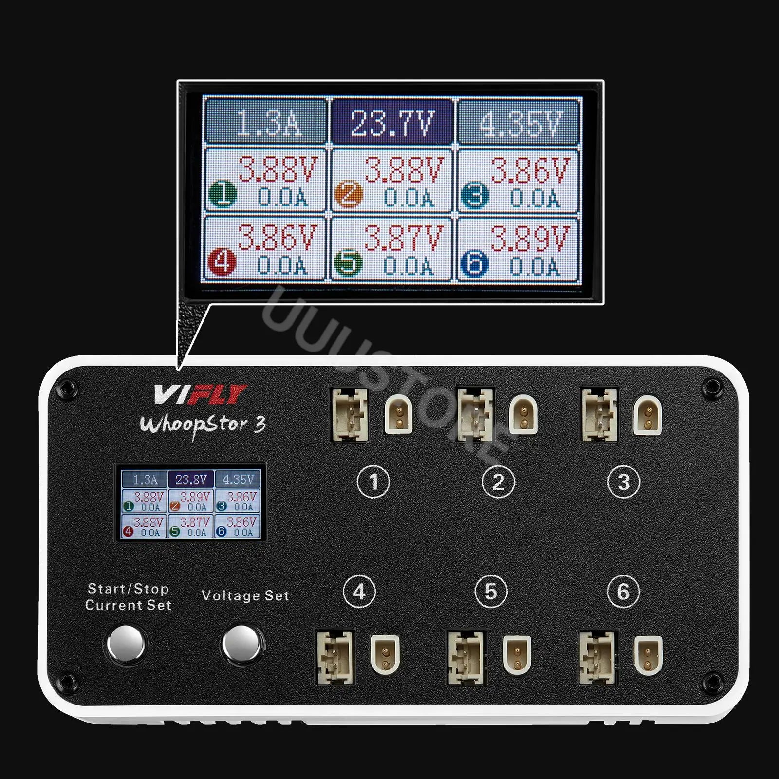 NEW VIFLY WhoopStor 3 V3 6 Ports 1S LIPO LiHV Battery Charger