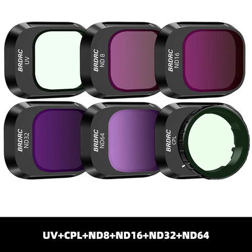 BRDRC Lens Filters for DJI Mini 4 Pro UV CPL ND8/ND16/ND32 ND64