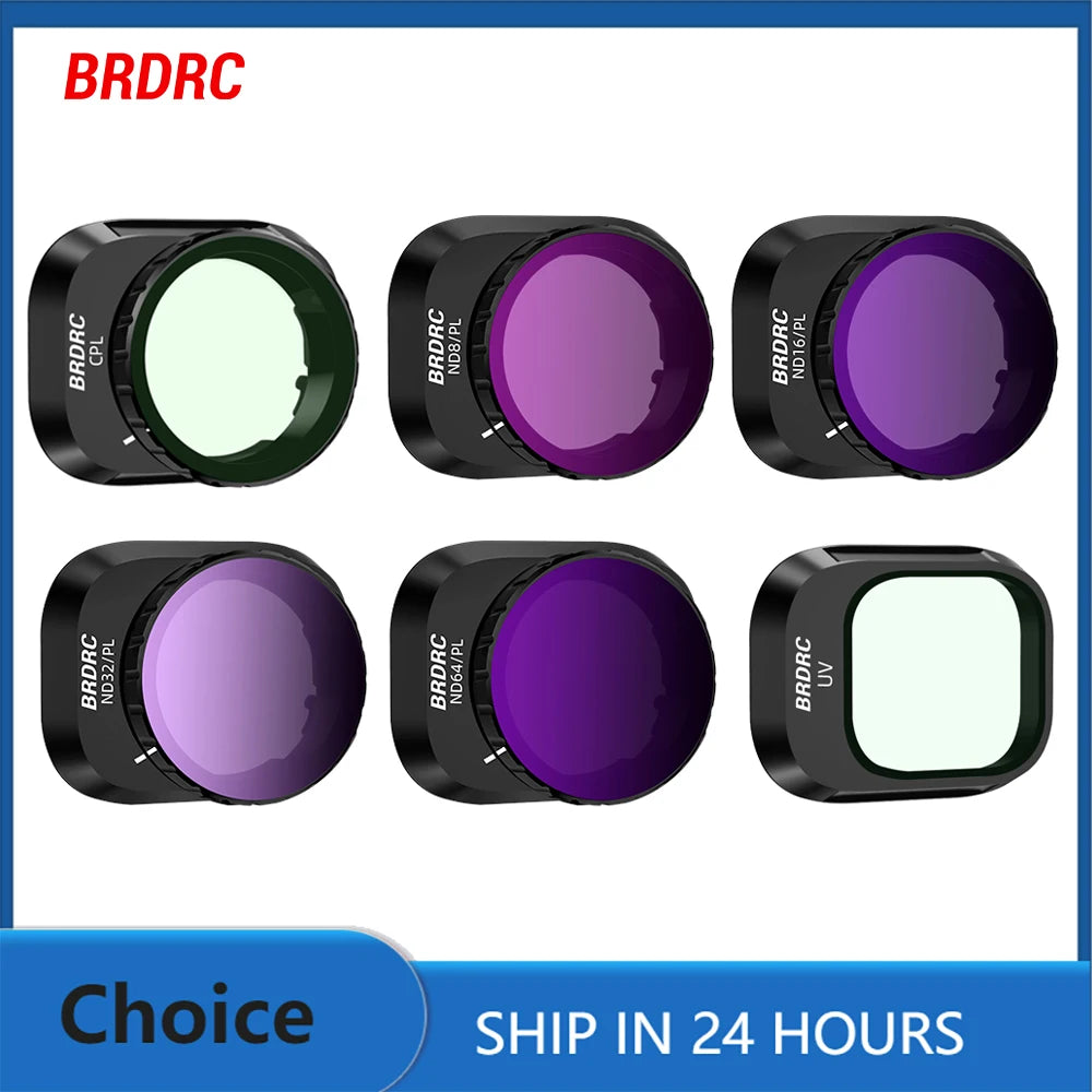 BRDRC Lens Filters for DJI Mini 4 Pro UV CPL ND8/ND16/ND32 ND64