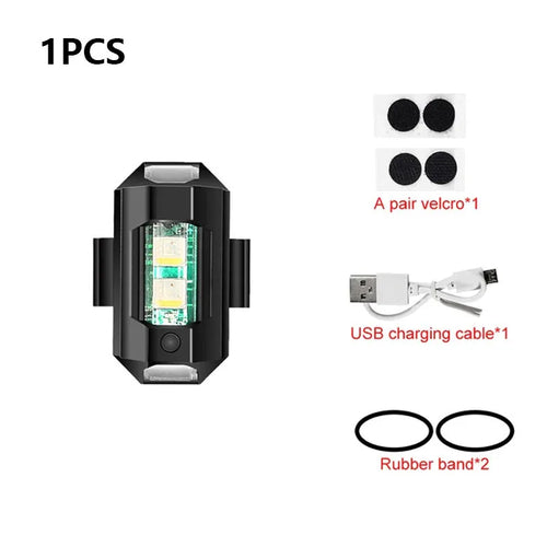 Universal LED Strobe Lights Motorcycle Anti Collision Warning Light
