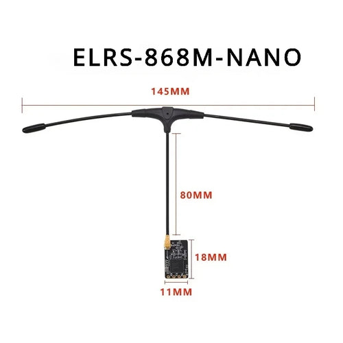 ELRS 915MHz / 2.4GHz NANO ExpressLRS Receiver With T type Antenna