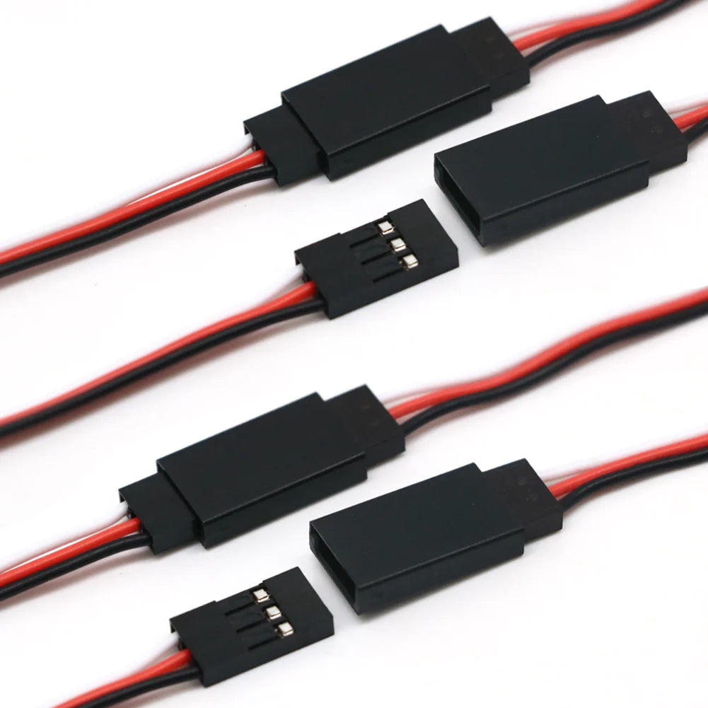 10pcs 100mm/150mm/200mm/300mm/500mm RC Servo Extension Cord Cable Wire