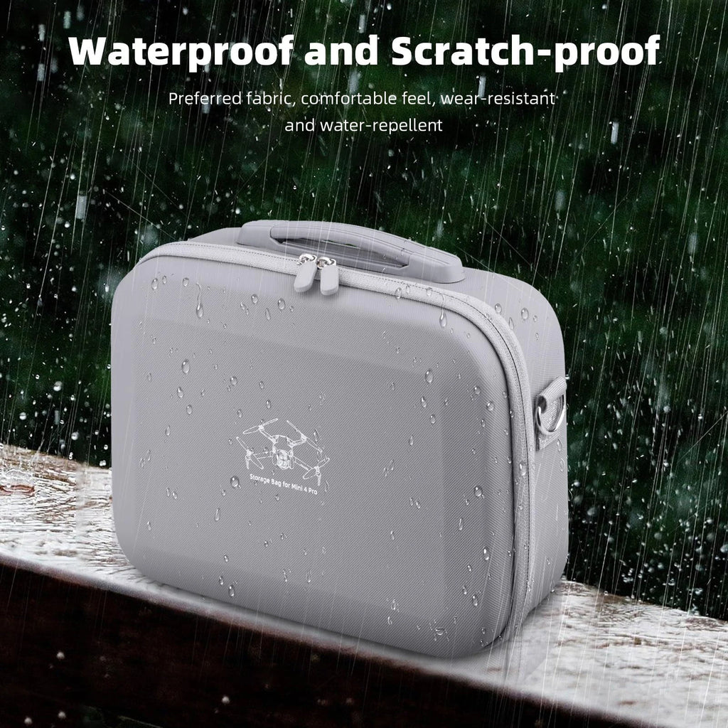 Mini 4 Pro RC 2 Case, Large Capacity Portable PU Leather Storage Bag