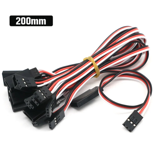 10pcs 100mm/150mm/200mm/300mm/500mm RC Servo Extension Cord Cable Wire