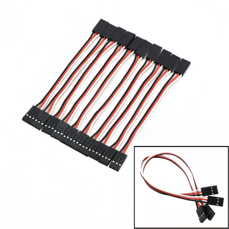 10pcs 100mm 150MM 200MM 300MM 500MM Servo extension cord Male to Male