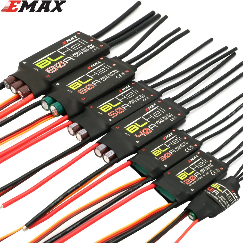 EMAX BLHeli 80A 60A 50A 40A 30A 20A 12A ESC for RC Multirotor Airplane