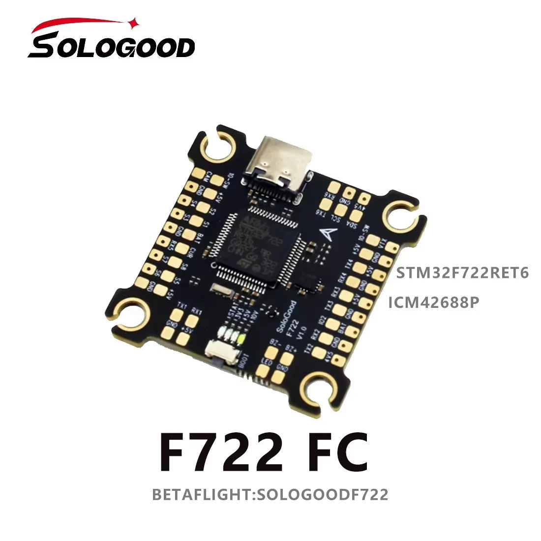 SoloGood F722 60A Stack ICM42688P F722 Flight Controller BLHELI_S 60A