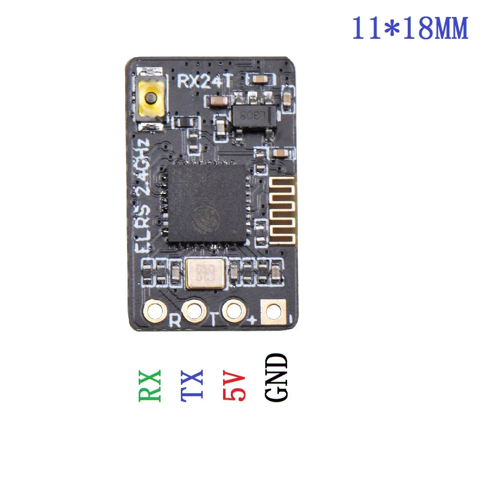 JHEMCU ExpressLRS RX24T 2.4G ELRS Radio Nano Long Range Receiver for