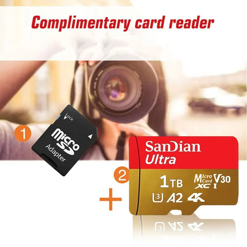 Original 2TB 1TB SanDian Ultra Card SD/TF Flash Memory Card 256/512GB