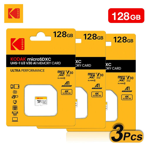 KODAK Original U3 Micro Sd Card 128GB 256GB High Speed Microsd Memory