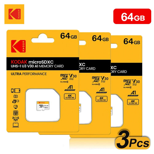 KODAK Original U3 Micro Sd Card 128GB 256GB High Speed Microsd Memory