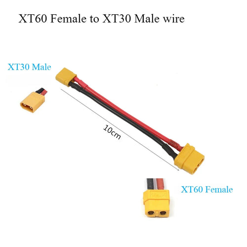 XT30 To XT60 Male/Female RC Lipo Battery Adapter 10CM Cable 16AWG