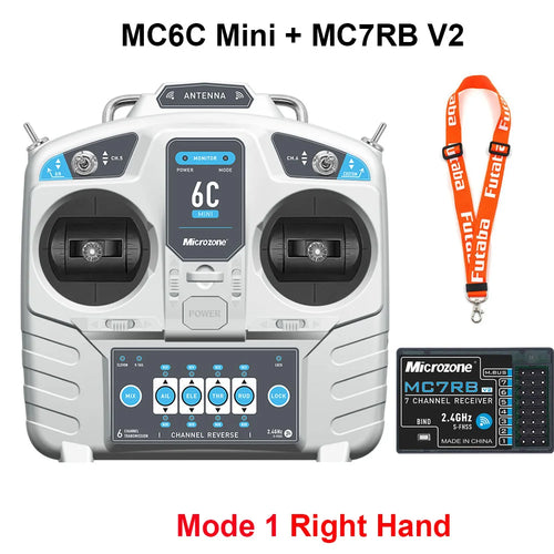 MicroZone MC6C Mini V2 2.4G 6CH Controller Transmitter w/ Receiver