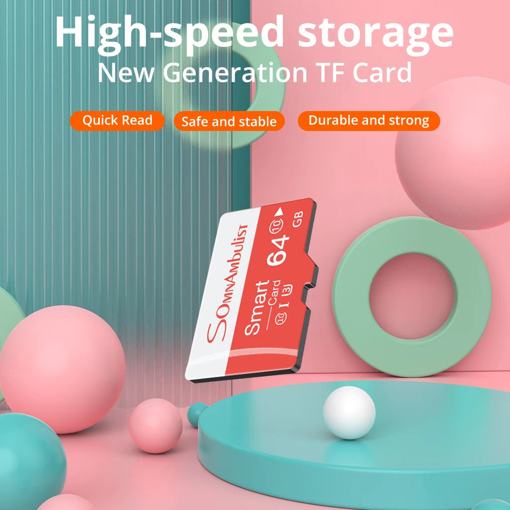 SomnAmbulist 64GB High Speed C10 U3 Memory Card V30 For Drones Cameras