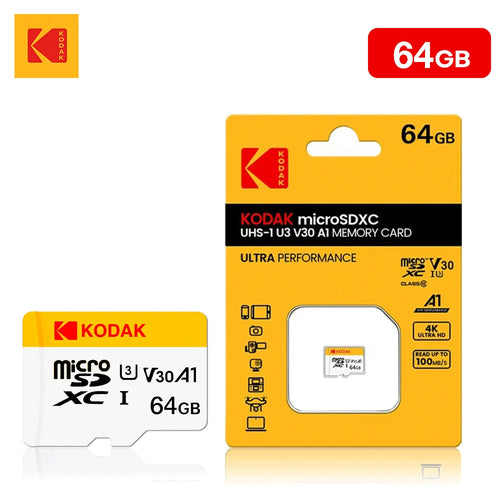 KODAK Original U3 Micro Sd Card 128GB 256GB High Speed Microsd Memory