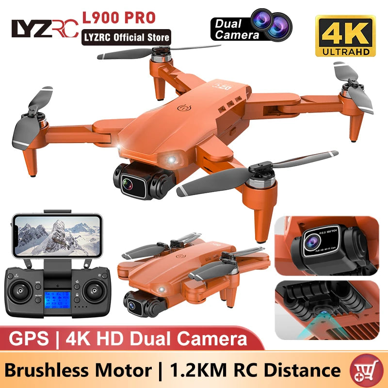 LYZRC L900 PRO GPS Drone 4K Professional HD Dual Camera 5G WIFI