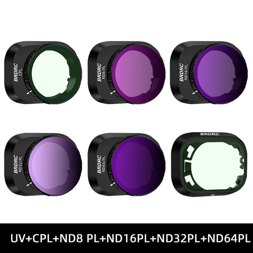 BRDRC Lens Filters for DJI Mini 4 Pro UV CPL ND8/ND16/ND32 ND64
