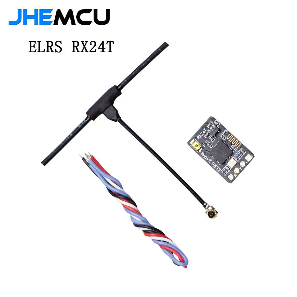 JHEMCU ExpressLRS RX24T 2.4G ELRS Radio Nano Long Range Receiver for
