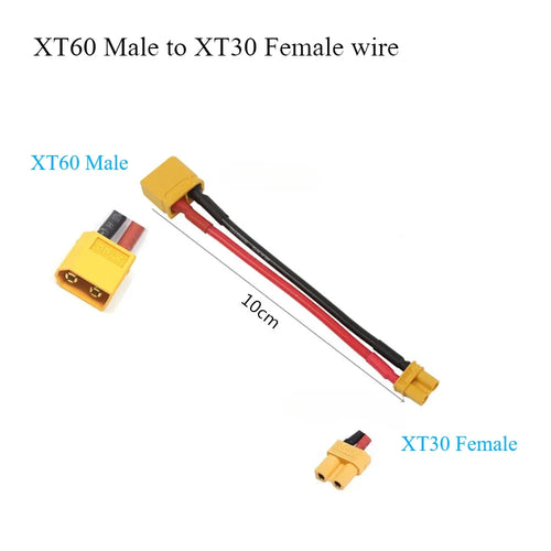 XT30 To XT60 Male/Female RC Lipo Battery Adapter 10CM Cable 16AWG