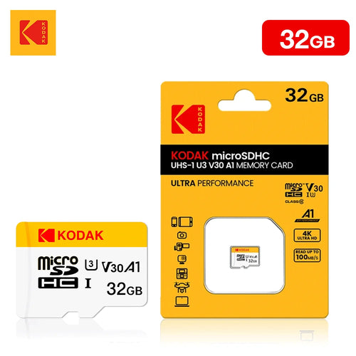 KODAK Original U3 Micro Sd Card 128GB 256GB High Speed Microsd Memory