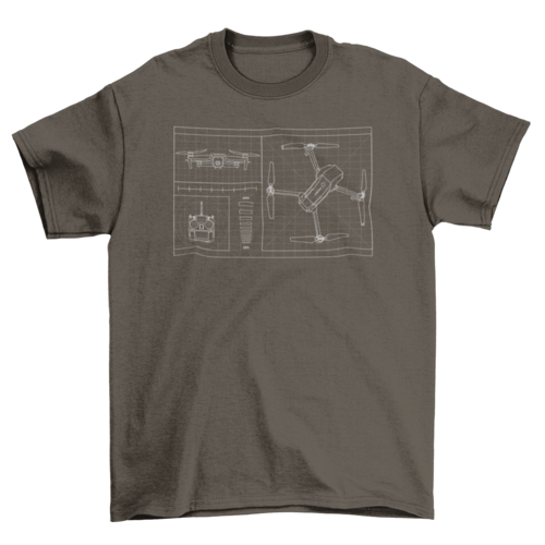 Drone blueprint t-shirt