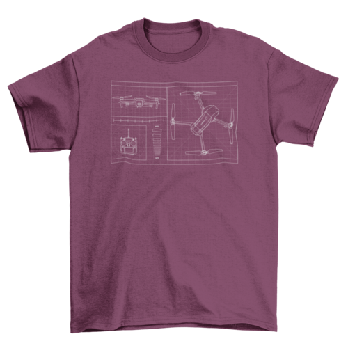 Drone blueprint t-shirt