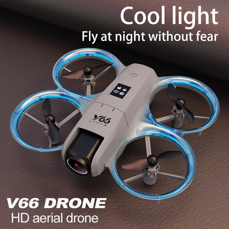 NEW V66 Drone 4K Professional HD 180° ESC Dual Cameras Competition Dron WIFI Obstacle Avoidance FPV Foldable RC Quadcopter Toys