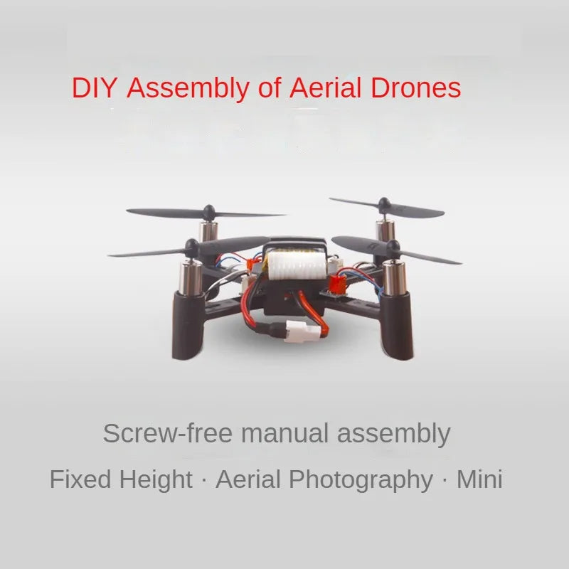 Diy Dron PVC Rc Plane Mini Drone Toy Remote Controlled School Experiment Model Making Quadcopter Kids Toys Christmas Gifts Games