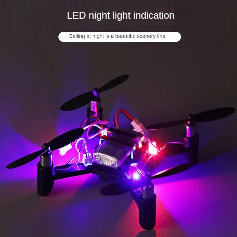 Diy Dron PVC Rc Plane Mini Drone Toy Remote Controlled School Experiment Model Making Quadcopter Kids Toys Christmas Gifts Games