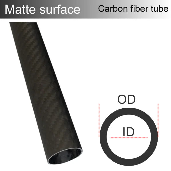 3K Carbon Fiber Tube Pipe 0.5mm Wall Thickness 4-40mm Outer Diameter High Strength Durable for RC Models Drones Aerospace DIY
