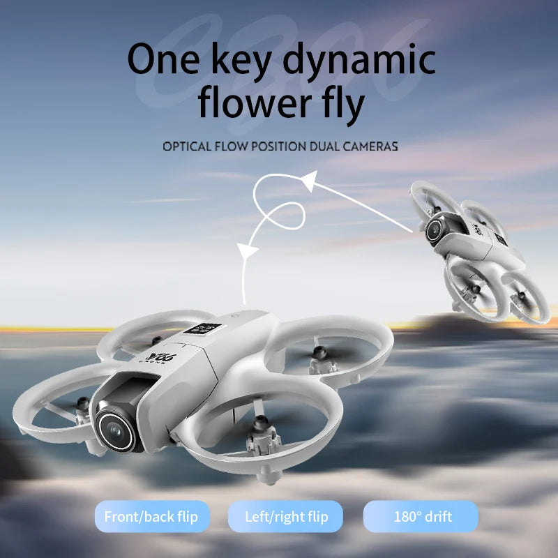 NEW V66 Drone 4K Professional HD 180° ESC Dual Cameras Competition Dron WIFI Obstacle Avoidance FPV Foldable RC Quadcopter Toys