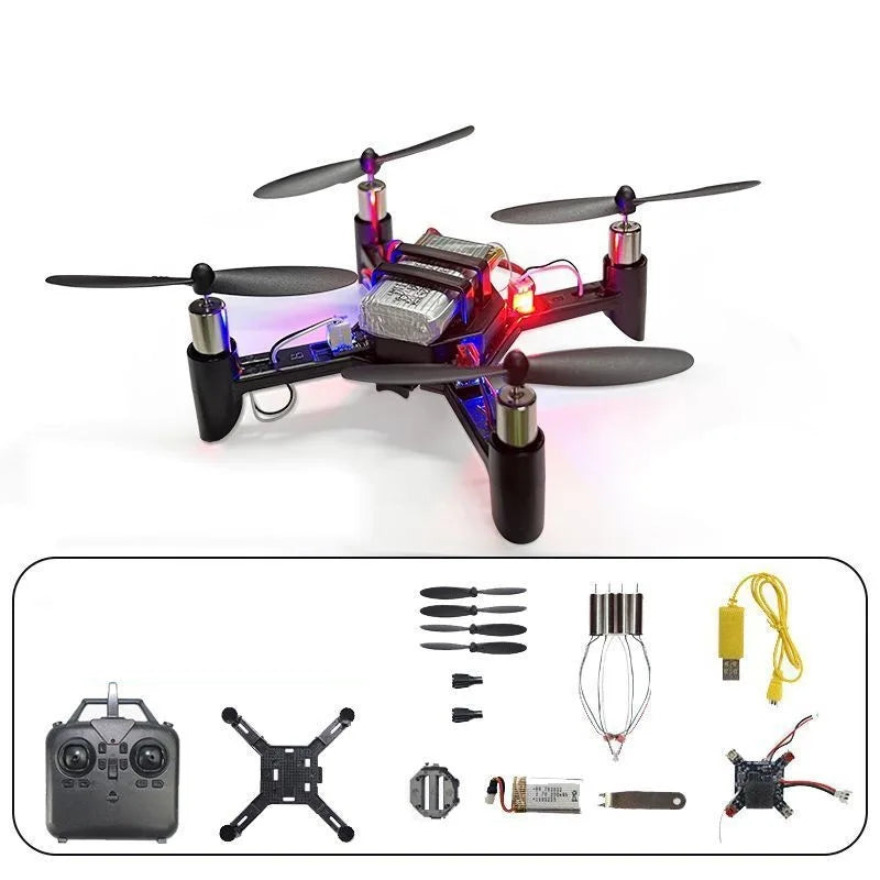 Diy Dron PVC Rc Plane Mini Drone Toy Remote Controlled School Experiment Model Making Quadcopter Kids Toys Christmas Gifts Games